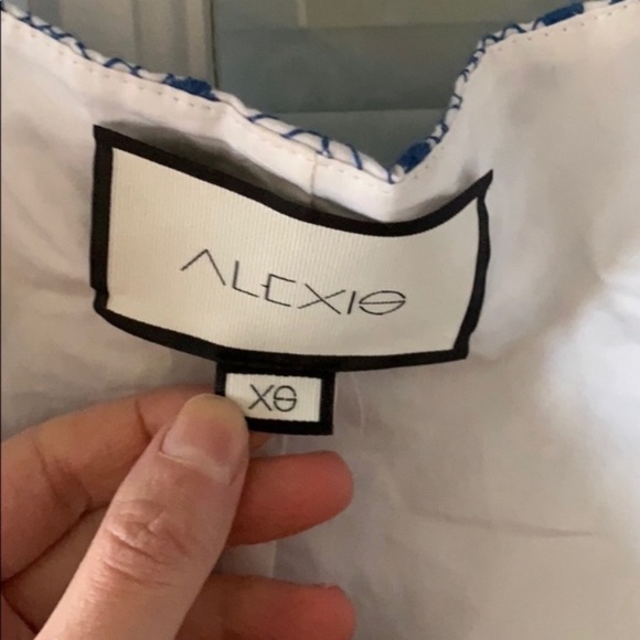 NWT RARE Alexis blue embroidered cocktail dress XS - Picture 8 of 8